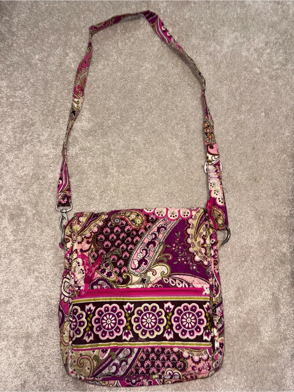 Vera Bradley Bermuda Pink Paisley crossbody purse